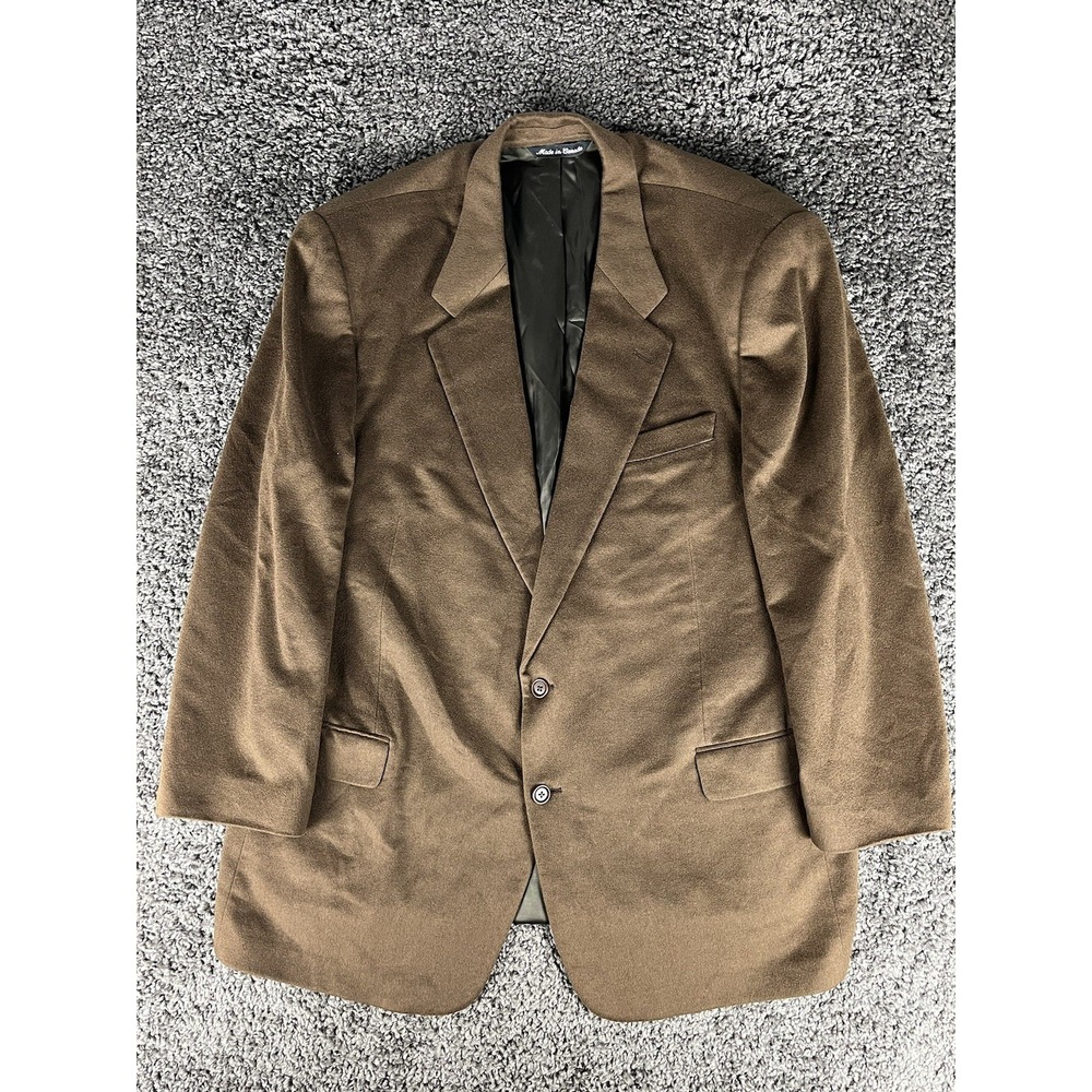 Jack Victor 44R Brown 100% Cashmere Blazer Jacket Sport Suit Coat Loro Piana